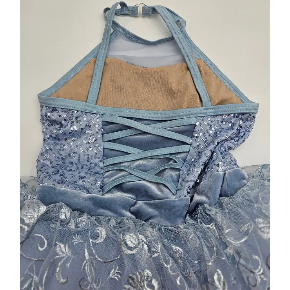 Weissman Dancewear Girls Blue Size MC 10/12 Dance Costume/Fairy Dress Up/Photos